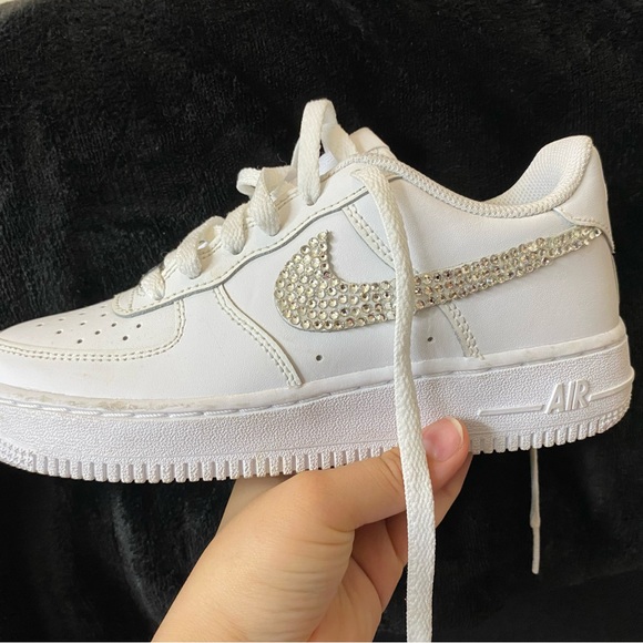 Customized white air forces. Never worned. - Picture 2 of 4